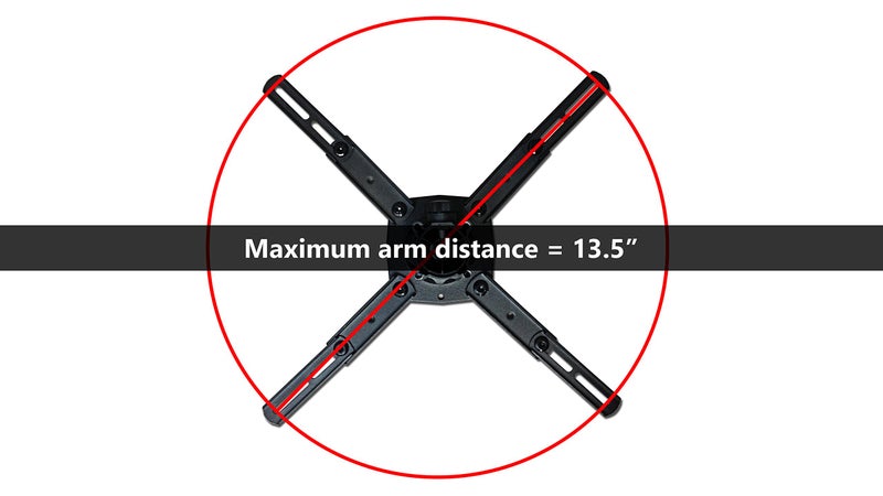 Silver Ticket Products STR-MOUNTSB Silver Ticket Products LCD/DLP Low Profile Universal Projector Mount (3" Low Profile) - Image 4